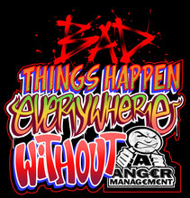 Load image into Gallery viewer, ANGER MANAGEMENT Bad Things Happen | Logo Hoodie | Gray | Mens