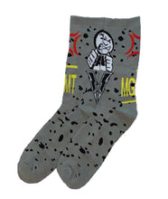 Load image into Gallery viewer, Men's ANGER MGMT 1 pair Cement design Crew Socks