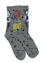 Load image into Gallery viewer, Men's ANGER MGMT 1 pair Cement design Crew Socks