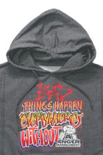 Load image into Gallery viewer, ANGER MANAGEMENT Bad Things Happen | Logo Hoodie | Gray | Mens