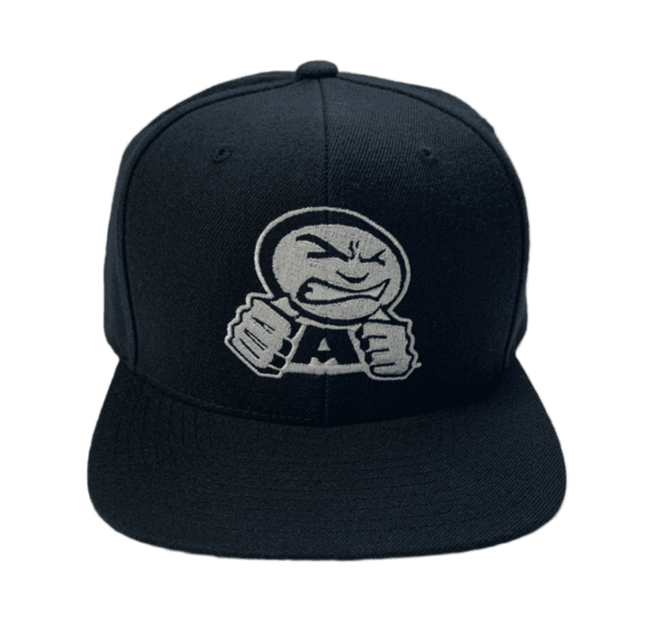 ANG€R MANAG€M€NT LifeStyle Iconic Cap - Big Face Logo- SnapBack - Black - Unisex - Anger Management Collections